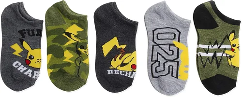 Miniatura 2 de Pokemon Boys' 5 Pack No Show Socks