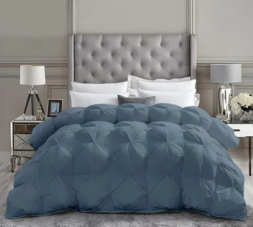 Miniatura 23 de Lujoso para todas las estaciones – Colección de hotel – Estilo Pintuck – 100% algodón orgánico tamaño Twin XL 68 x 92 pulgadas, edredón plisado de 1