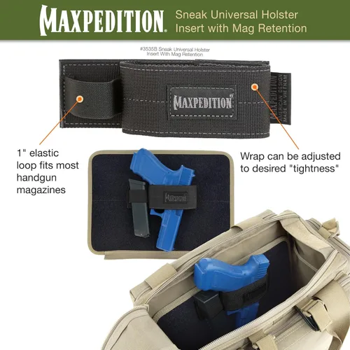 Miniatura 2 de Inserto para funda universal Maxpedition Gear Sneak con retención Mag. Negro