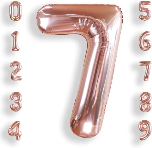Miniatura 29 de AULE Globos grandes de 40 pulgadas con números 0 azules, globos grandes de números de aluminio, decoraciones de fiesta de cumpleaños de helio
