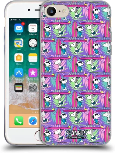 Miniatura 96 de Head Case Designs Peanuts Tropical Surf Snoopy Aloha Disco Gel Funda con licencia oficial [protección de grado militar] compatible con Apple iPhone