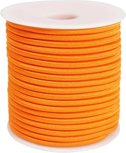 Miniatura 16 de Cuerdas elásticas de colores de 0.118 in 1/8 pulgadas 210 pies, cuerda elástica redonda pesada para cuentas de poni, pulseras de cuentas de silcona