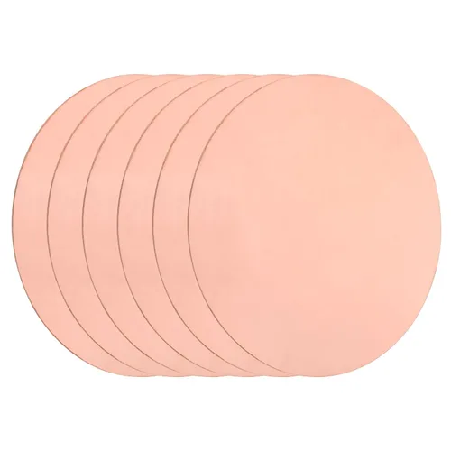 Miniatura 35 de uxcell 3 placas redondas de cobre, 0.08 pulgadas de grosor, 2.4 pulgadas de diámetro, chapa de metal de cobre puro T2, disco redondo de cobre T2