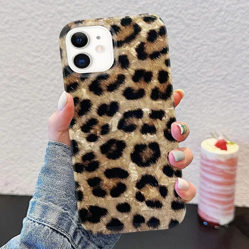 Miniatura 4 de J.west Funda compatible con iPhone 11, funda para iPhone 11, suave y brillante estampado de leopardo perlado con diseño de animales para mujeres
