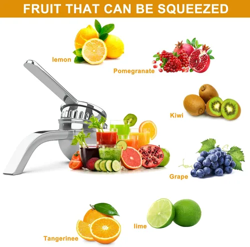Miniatura 5 de Exprimidor de limón grande, exprimidores manuales de acero inoxidable exprimidor de cítricos de todos los tamaños de frutas pueden exprimir jugo