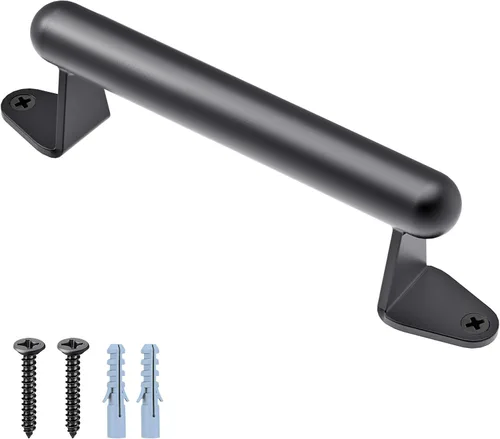 Miniatura 12 de SELEWARE Manija de puerta de granero, mango de puerta de metal resistente de 12 pulgadas para puerta corrediza de garaje de granero, barra