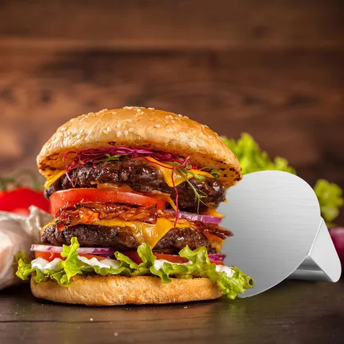 Miniatura 7 de ALLTOP Smash - Prensa para hamburguesas – Grill Essential, de acero inoxidable, antiadherente, para hacer hamburguesas – Máquina para hacer
