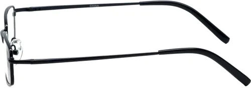 Miniatura 3 de Calabria 753XL - Gafas de lectura extra anchas y grandes con bisagra de resorte de metal, color negro+0.50