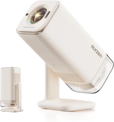 Aurzen BOOM Air - Proyector portátil Google TV con WiFi y Bluetooth, alimentado por USB-C, proyector inteligente para películas al aire libre y en
