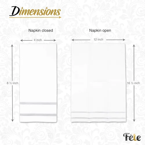 Miniatura 4 de Toallas de mano desechables para baño, diseño plateado, 200 toallas desechables con sensación de lino para huéspedes – Servilletas para cena formal