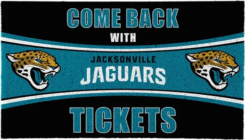 Team Sports America NFL Jacksonville Jaguars | Entrada interior y exterior | 28 x 16 pulgadas | Parte trasera antideslizante | Tapetes de bienvenida