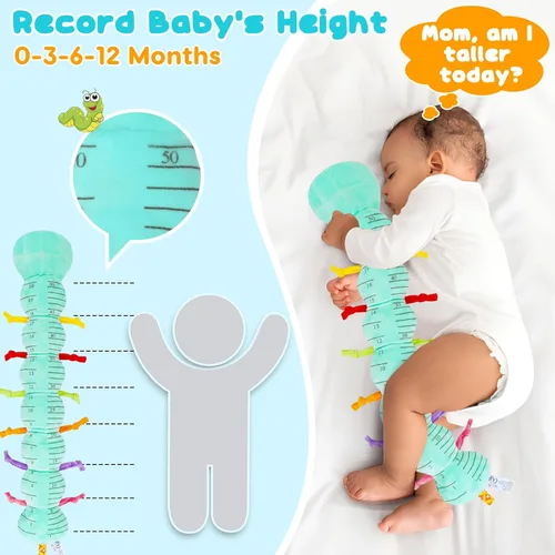 Miniatura 5 de Topsochir Juguetes de Tiempo Boca Abajo para Bebés de 0-6 Meses Peluche Musical de Animal de Oruga para Infantes de 6-12 Meses Juguete Sensorial