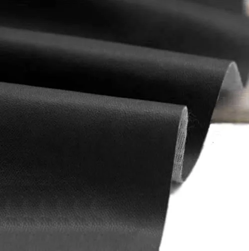 Mybecca Tela de tapicería de vinilo de PVC de tacto pesado de cuero sintético, color negro, 54 pulgadas de ancho
