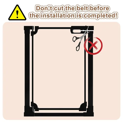 Miniatura 6 de WAOWAO Puerta de bebé de acrílico transparente de 40 pulgadas extra alta para escaleras, diseño moderno, puerta de acrílico con cierre automático