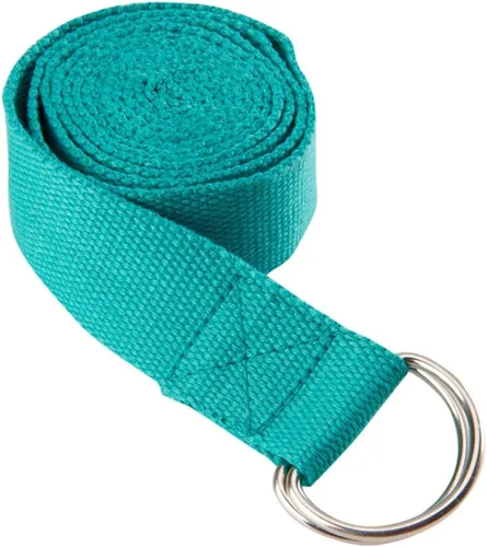 Miniatura 23 de Everyday Yoga Correa con anillo en D de metal, correa elástica duradera para yoga, pilates, flexibilidad y terapia física (6, 8, 10 pies)