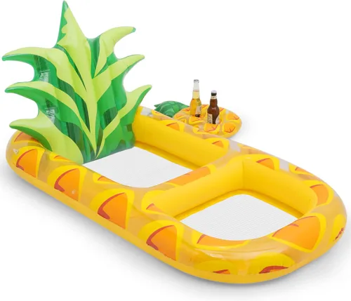 MoNiBloom Flotadores inflables 2 en 1 para piscina para adultos, flotadores gigantes de piscina con portavasos desmontable, tumbona de agua de