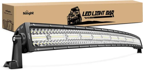 Miniatura 10 de Nilight - Barra de luz LED de 9,5 pulgadas, triple fila, haz de inundación y foco combinado, 64 LED, luces de niebla, para conducción, trabajo