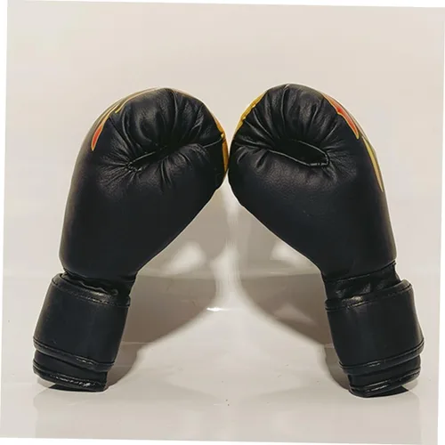 Miniatura 7 de Guantes de boxeo, 2 pares de guantes de kickboxing para niños de 3 a 8 años, guantes de bolsa de lucha para hombre, guantes de boxeo Eva Black Flame
