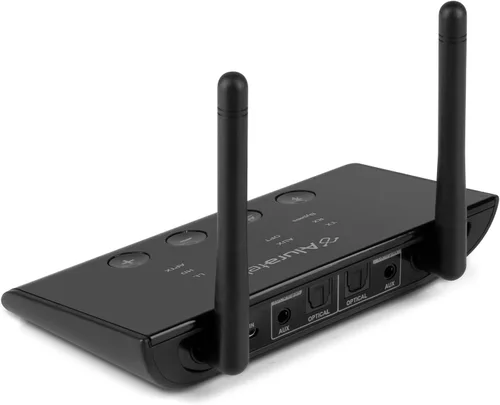 Miniatura 2 de Aluratek Receptor y transmisor de audio Bluetooth con baja latencia, antena dual, soporte de hasta 100 pies de alcance inalámbrico desde TV a