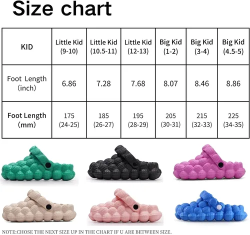 Miniatura 5 de LEPHYON Sandalias de burbujas para niños Zapatos de pelota de golf Zuecos Gargen para niñas Pantuflas divertidas para niños, cómodas