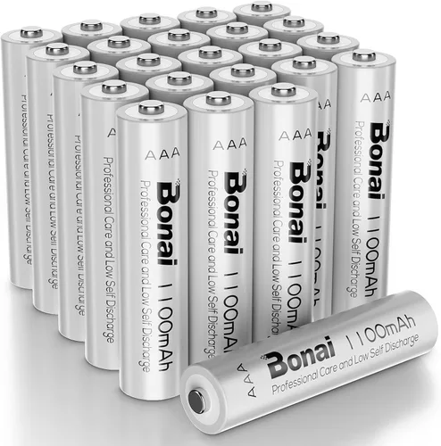 Miniatura 8 de Bonai, baterías recargables AAA 1100 mAh Ni-MH de alta capacidad, Paquete de 8