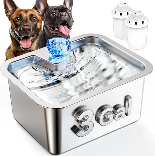 Miniatura 11 de Repuesto de bomba de agua para perros – Compatible con fuente de agua de acero inoxidable para perros grandes, bomba de repuesto silenciosa y segura