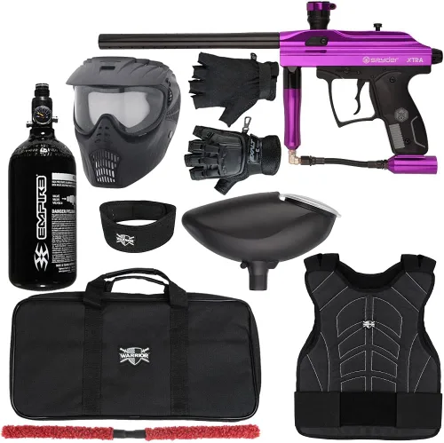 Action Village Kingman Spyder Xtra Level 1 Kit de pistola de paintball Púrpura brillante