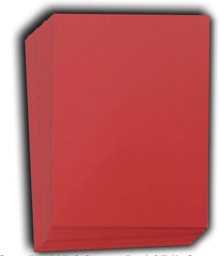 Hamilco Papel de cartulina de colores para álbumes de recortes, 8.5 x 11 pulgadas, papel de cartulina de color rojo carmesí, 50 unidades