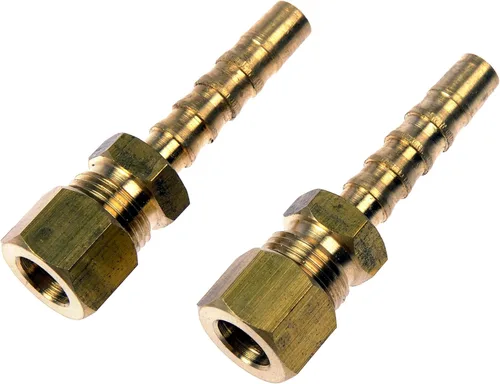 Dorman Adaptador de línea de combustible 800-036 – 5/16 pulgadas de acero a 5/16 pulgadas (0.315 in), tubo de nailon, paquete de 2 unidades de