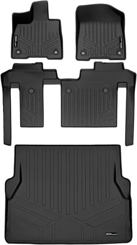 Miniatura 30 de SMARTLINER Alfombrilla de suelo para maletero de carga para todo tipo de clima, detrás de la segunda fila para Toyota Sienna 2011-2012
