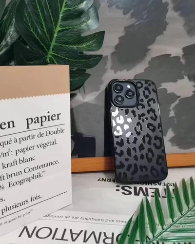 Miniatura 3 de SCORPIFY Funda para iPhone 15 Pro Max [Compatible con MagSafe] con Diseño de Estampado de Leopardo Guepardo Negro Mate, Linda Funda Magnética