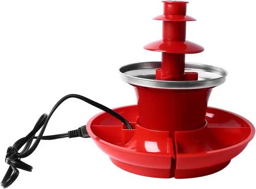 Máquina eléctrica de 3 niveles para fondue de chocolate para fiestas, fuente de chocolate con placa desmontable grande, alta capacidad, perfecta