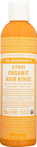 Dr. Bronner's Fair Trade & Organic - Enjuague acondicionador para el cabello, naranja cítrica, 8 onzas