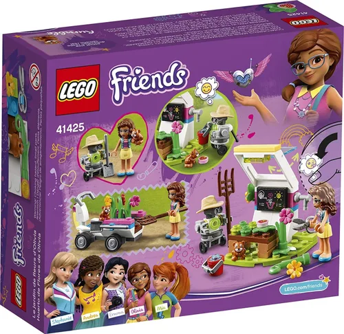 Miniatura 2 de LEGO Friends Olivia's Flower Garden 41425 Juguete de construcción para niños; este jardín de juegos viene con 2 figuras construibles, Friends Olivia