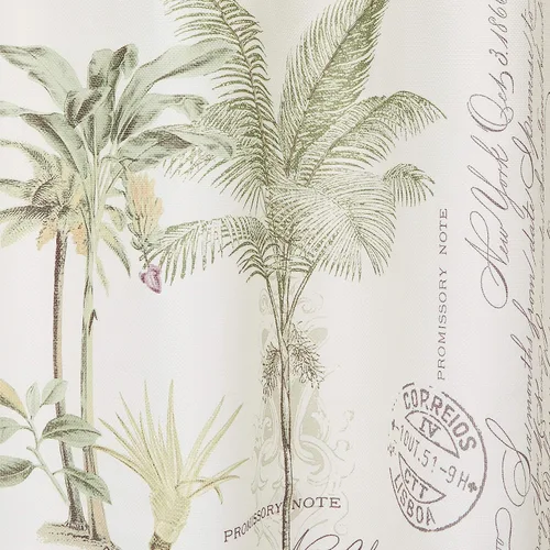 Miniatura 2 de Avanti Linens - Cortina de ducha de tela, decoración de baño de inspiración tropical (colección Colony Palm, marfil)