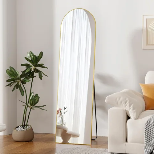 Miniatura 11 de ZHUNFA Espejo de longitud completa, espejo de cuerpo completo de 58 x 16 pulgadas, 3 en 1, puede montarse en la pared, de pie o inclinado, espejos