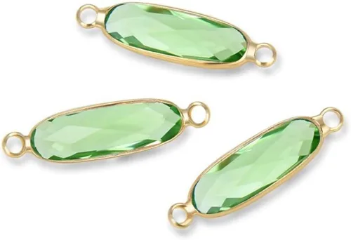 Miniatura 14 de CCP9-G2 - Conector de piedra natal púrpura amatista de febrero de grado A de Adabele de 0.827 in, barra rectangular chapada en oro amarillo de 18