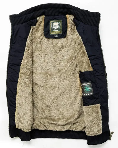 Miniatura 2 de Vcansion - Chaleco de felpa para hombre casual acolchado de cuello alto