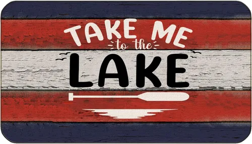 Miniatura 20 de BXFAHZJ A Day at The Lake Restores The Soul - Tapete para puerta de casa de campo con temática de lago, 17 x 30 pulgadas, decoración