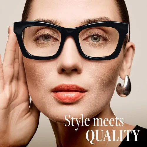 Miniatura 2 de CCVOO 1.5 anteojos de lectura elegantes para mujer, anteojos elegantes, lectores de luz azul para mujeres, tramposas (A7 Runway Rouge)
