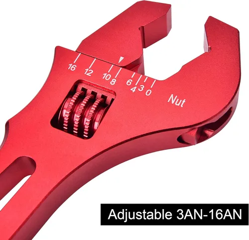 Miniatura 2 de EVIL ENERGY Llave ajustable para manguera de montaje AN 3AN-16AN de aluminio rojo