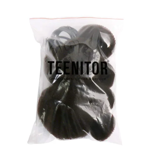 Miniatura 9 de Teenitor Juego para hacer moños en forma de dona, 7 anillos (1 extragrande, 2 grandes, 2 medianos, 2 pequeños), 5 bandas elásticas, 20 horquillas