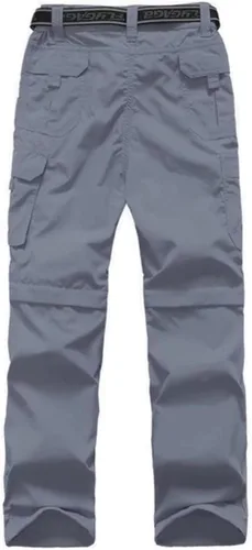 Miniatura 2 de Pantalones de secado rápido para niños para exteriores, pantalones cargo para senderismo, escalada, pantalones convertibles, pantalones de pesca