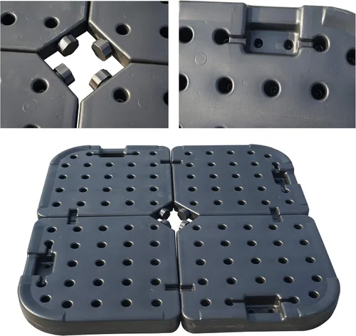 Miniatura 3 de Kozyard Base de sombrilla de patio, con relleno de agua y arena, base para exteriores, resistente al viento, para voladizo, piscina, patio trasero