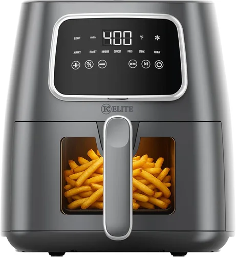 Miniatura 14 de Kitchen Elite - Freidora de aire compacta de 2.5 cuartos de galón, pequeña estufa de mostrador sin aceite con cesta antiadherente libre de PFAS