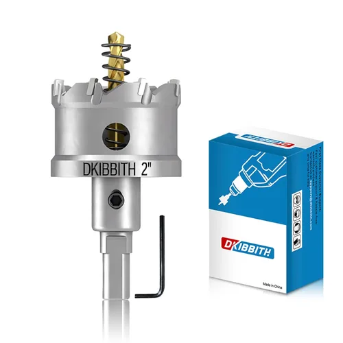 Miniatura 9 de TCT Juego de sierra perforadora, 2 paquetes de cortadores de agujeros con punta de carburo de tungsteno de 1-3/4" (45mm) resistentes para acero