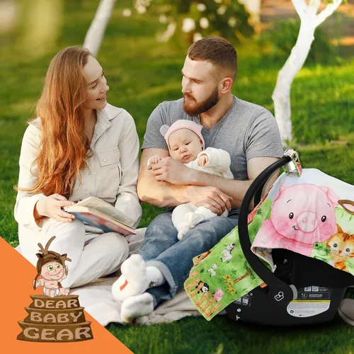 Miniatura 6 de Dear Baby Gear Funda de asiento de automóvil para niños y niñas, toldo para asiento de automóvil para bebé con apertura a presión, funda de asiento