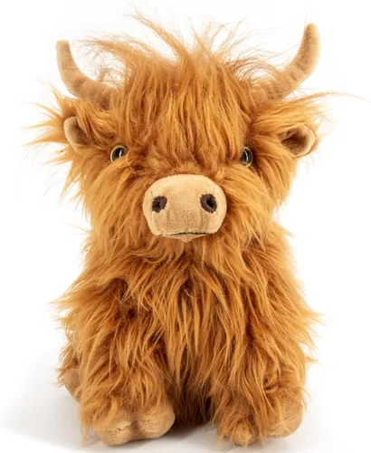 Juguete de peluche de vaca Highland - Animal de peluche marrón de vaca Highland - regalo para niñas y niños