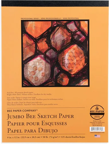 Miniatura 7 de Bee Paper - Bloc de papel de boceto de abeja jumbo de 11 x 14 pulgadas, 125 hojas