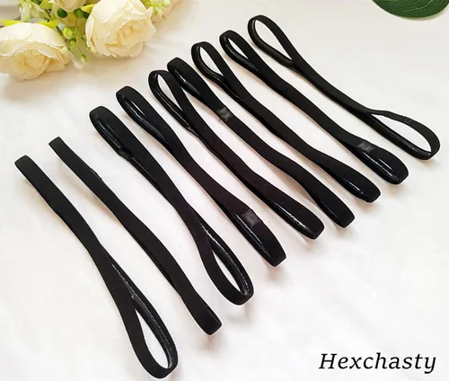 Miniatura 3 de Hexchasty 9 diademas elásticas delgadas para mujeres, diademas elásticas delgadas, bandas deportivas para el cabello para mujeres, hombres, niñas